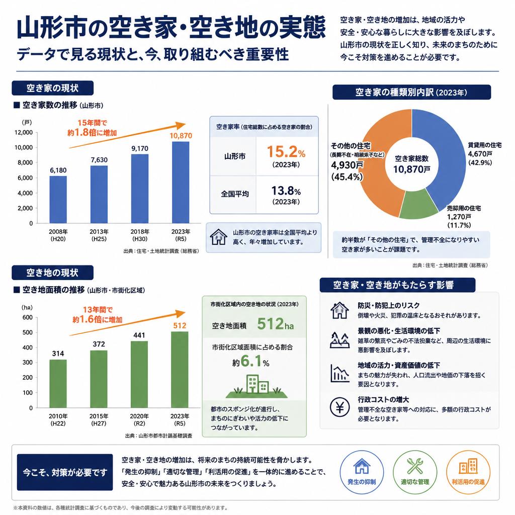 山形市の空き家・空き地の現状