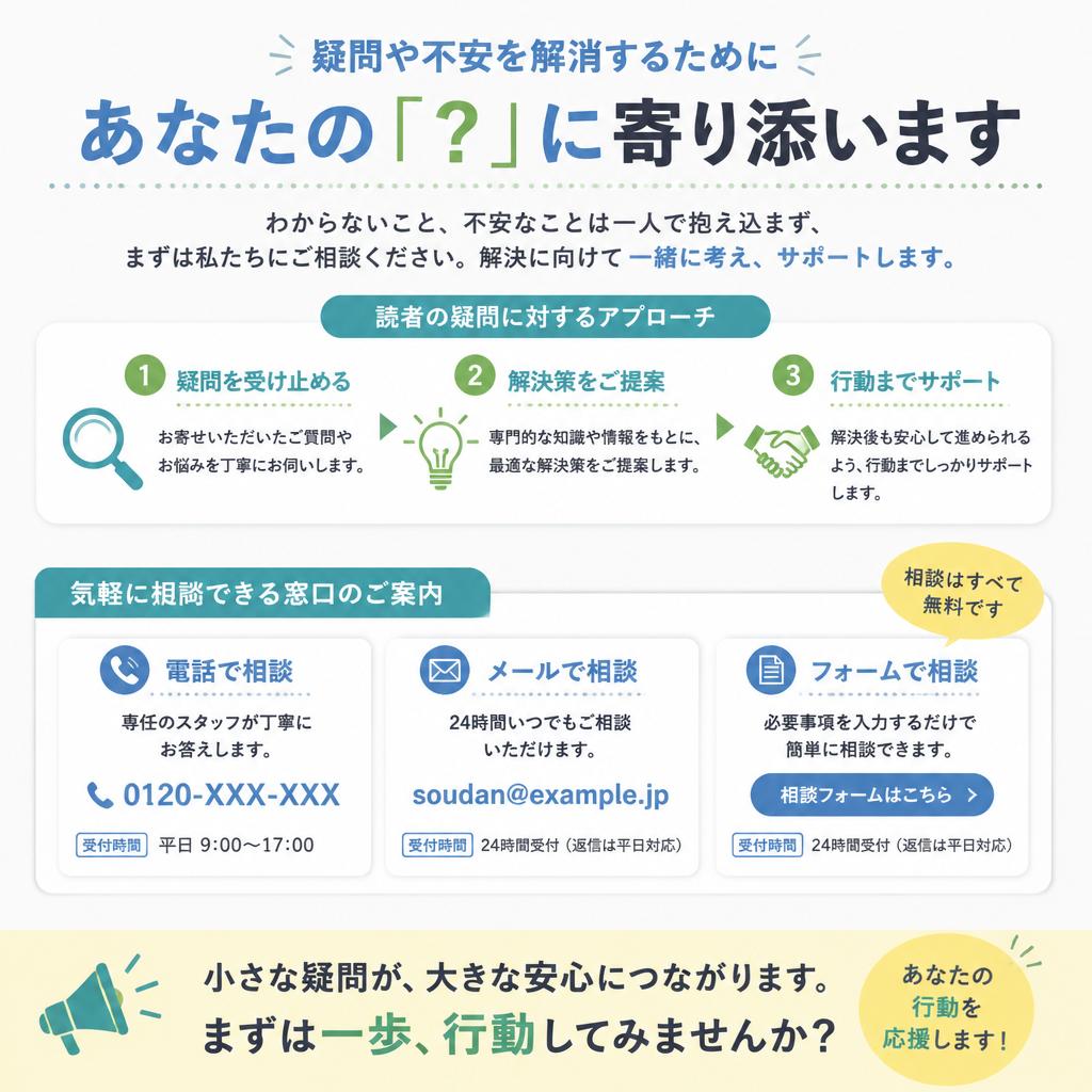 お問い合わせ・無料相談のご案内