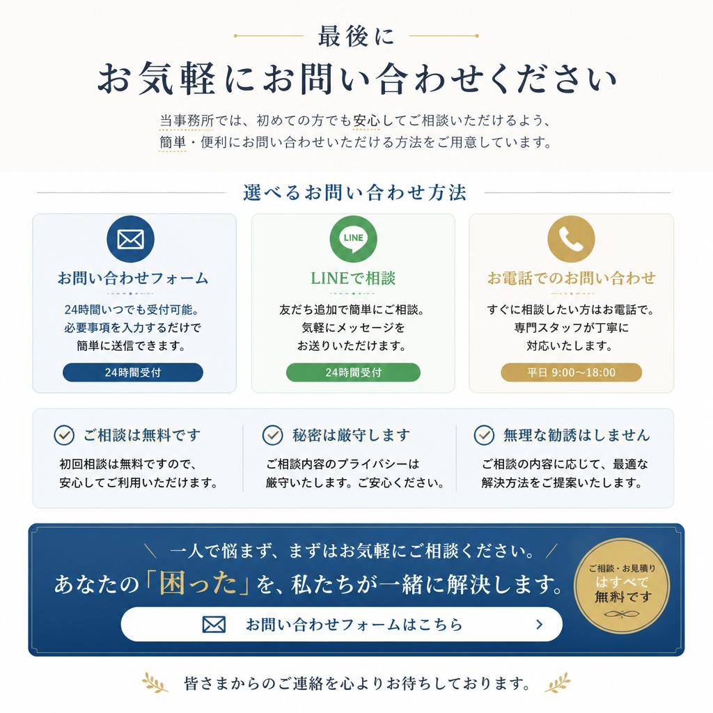 7. お問い合わせ・無料相談のご案内