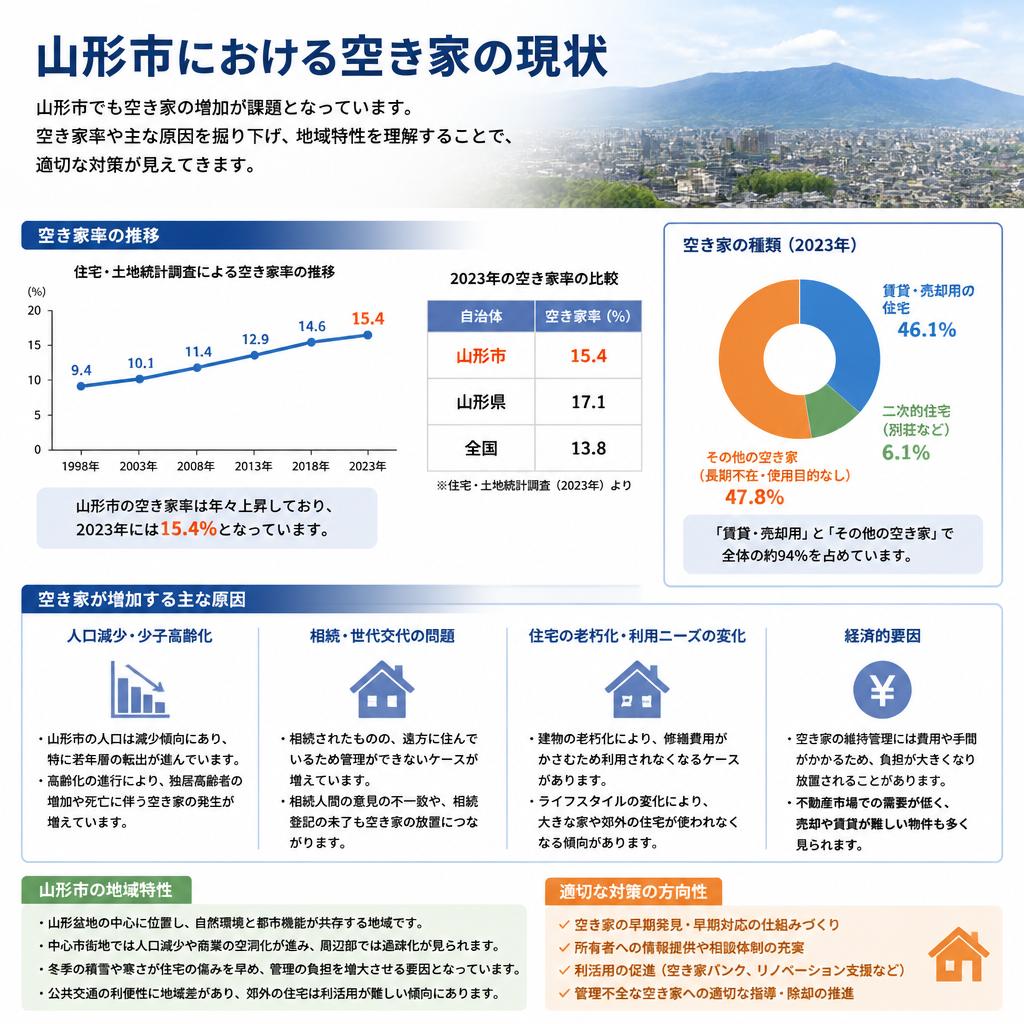 山形市での空き家現状