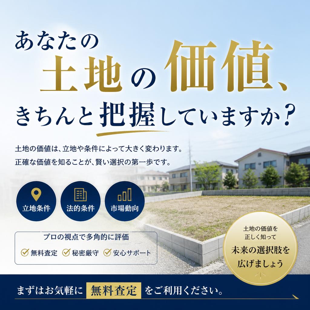 あなたの土地の価値、きちんと把握していますか？
