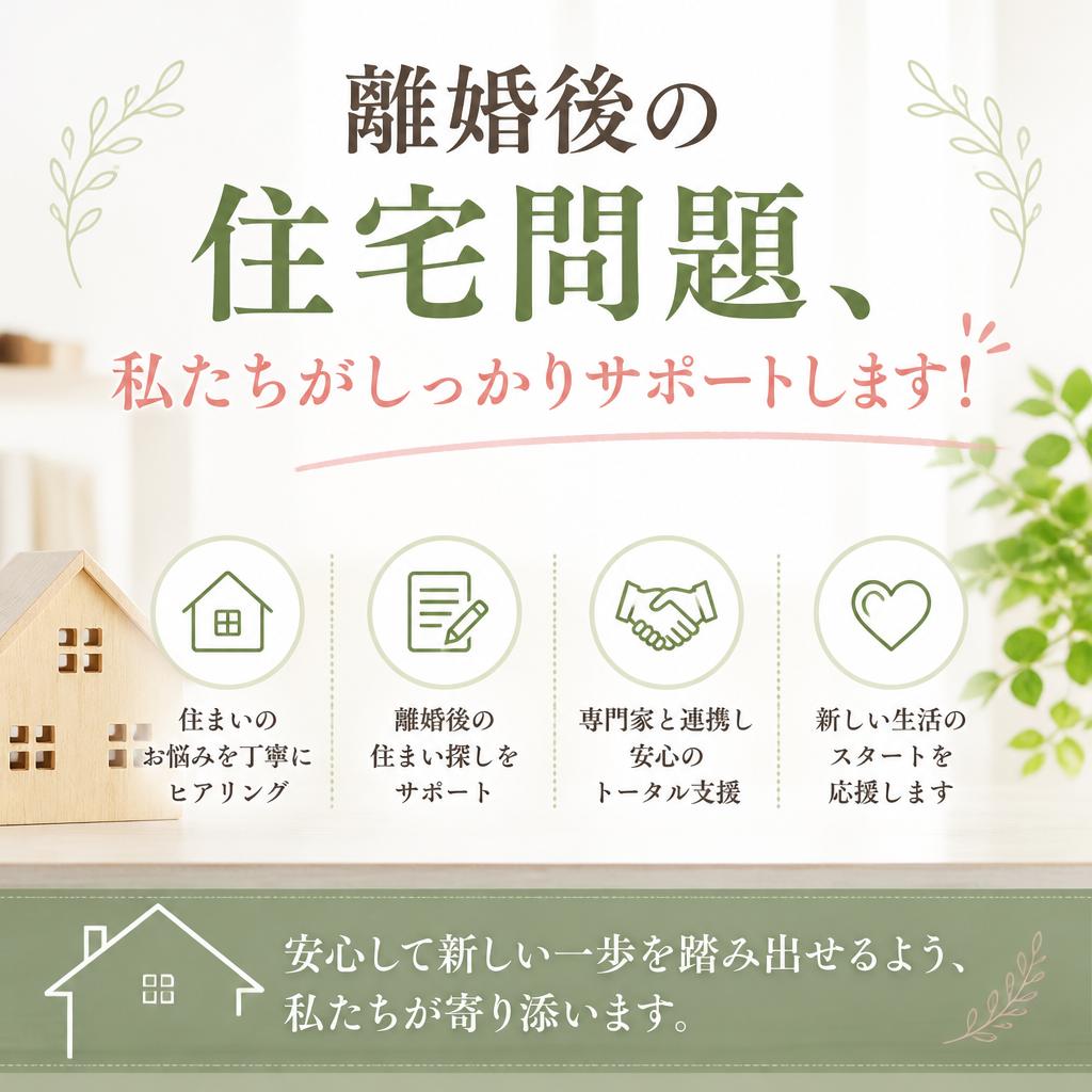 離婚後の住宅問題、私たちがしっかりサポートします！