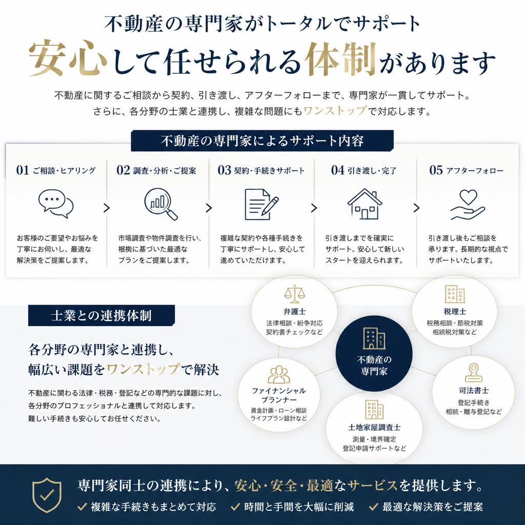 専門家によるサポート体制