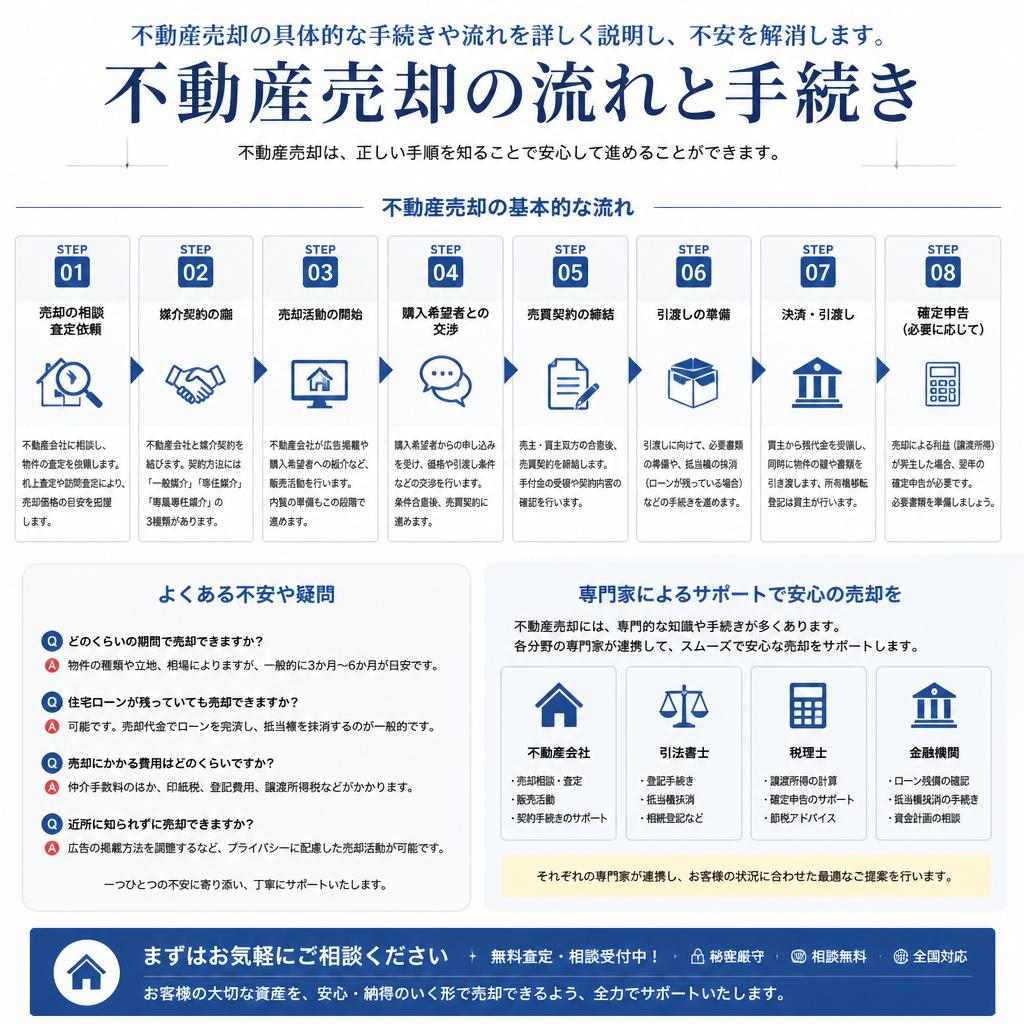 売却プロセスの流れ