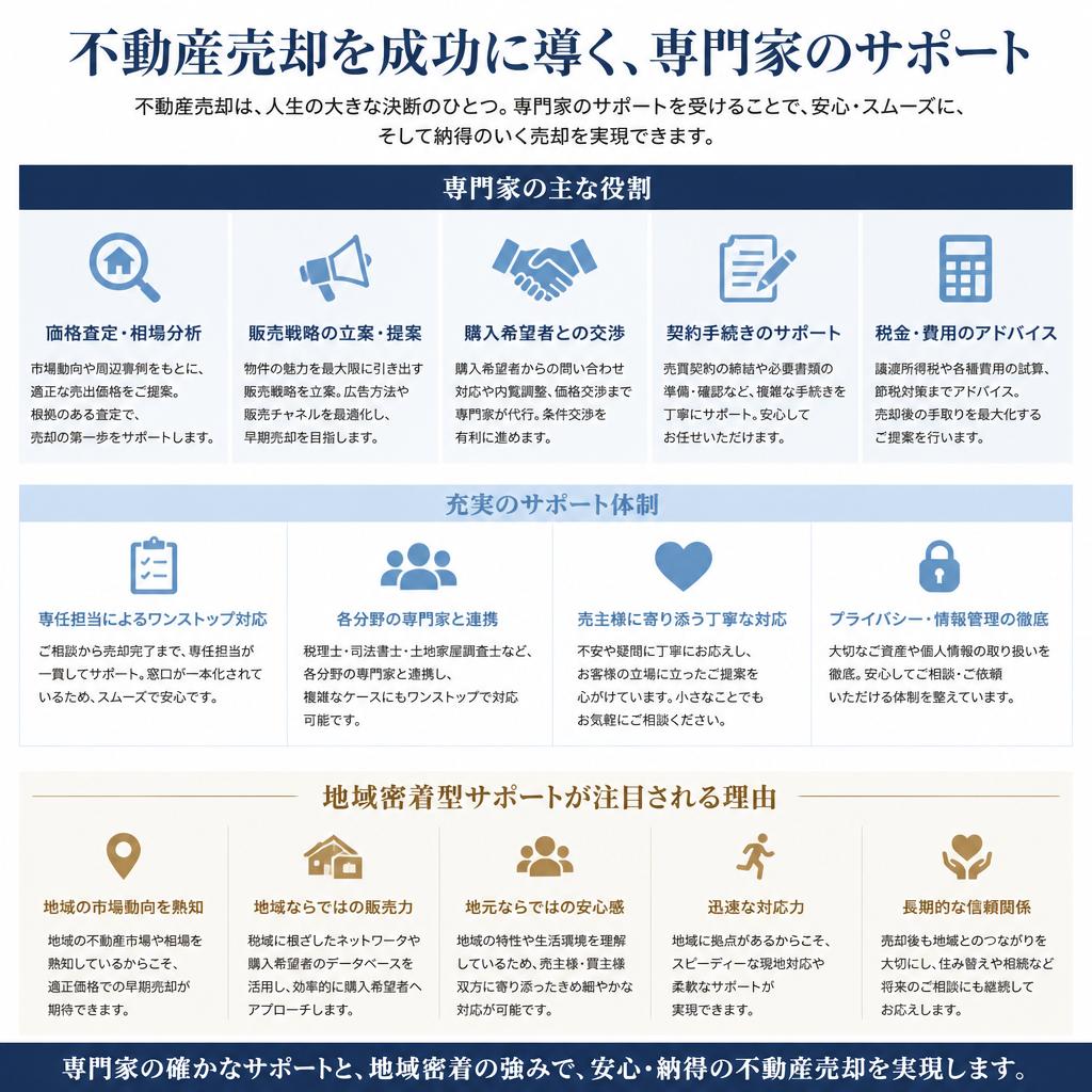 専門家のサポートで安心!