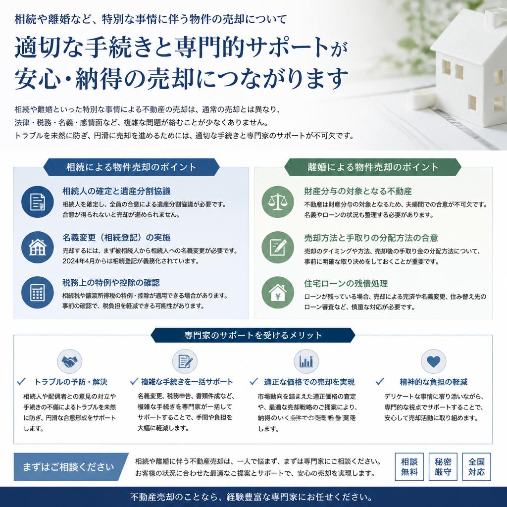 相続や離婚時の空き家・空き地の売却