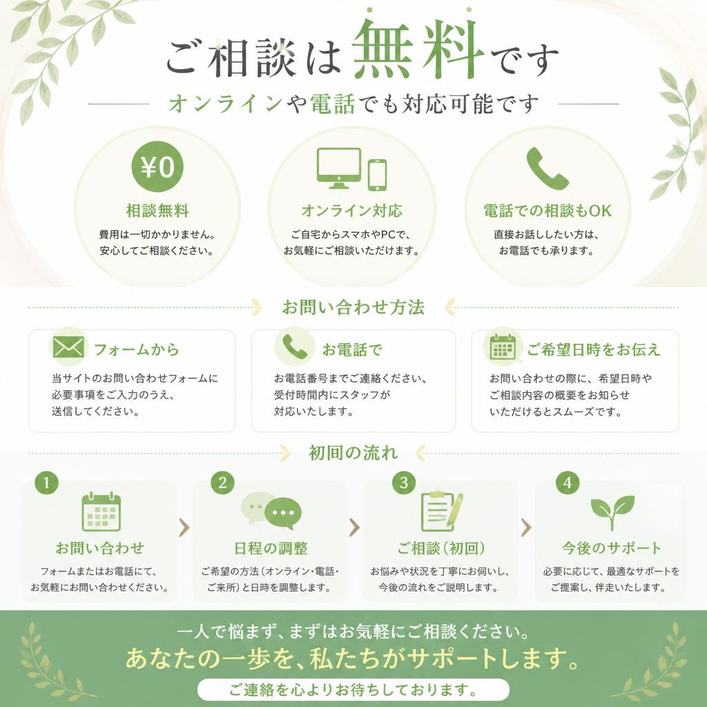 まずはお気軽にお問い合わせを！