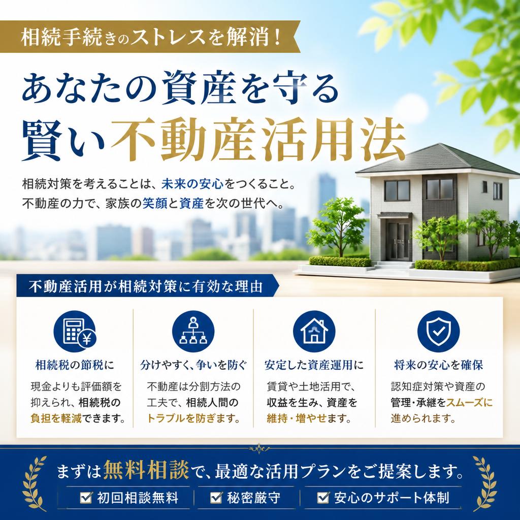 相続手続きのストレスを解消！あなたの資産を守る賢い不動産活用法