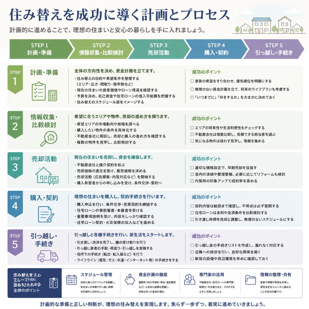 スムーズな住み替えを実現するためのステップ