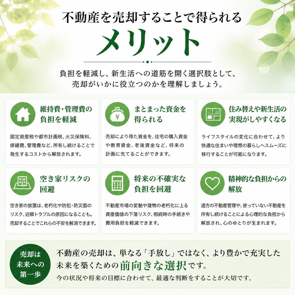 不動産売却のメリット