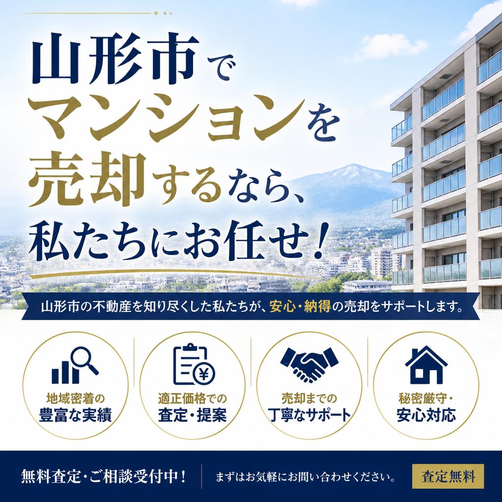 山形市でマンションを売却するなら、私たちにお任せ！