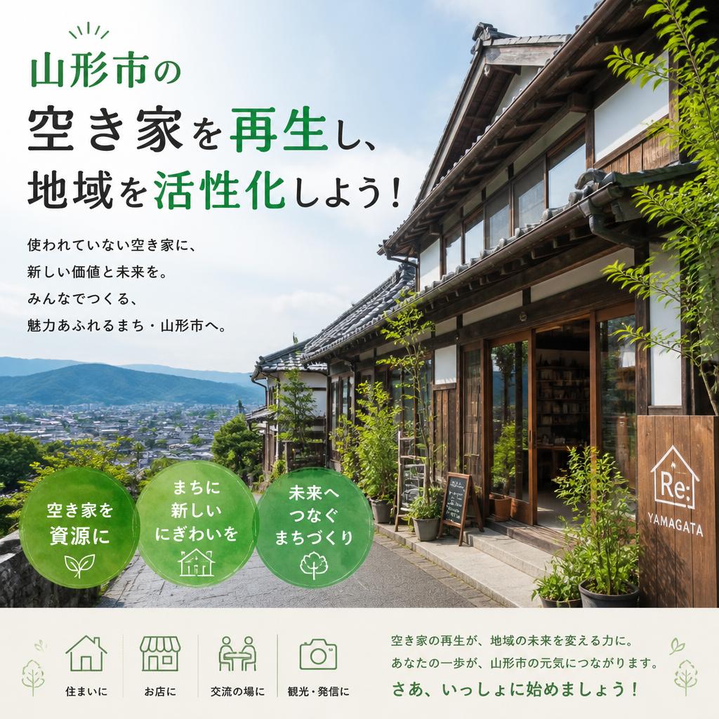 山形市の空き家を再生し、地域を活性化しよう！
