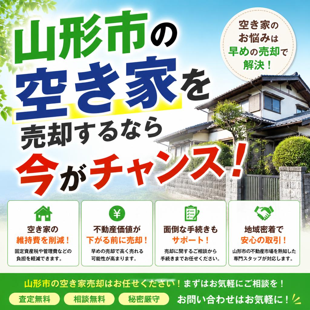 山形市の空き家を売却するなら今がチャンス！