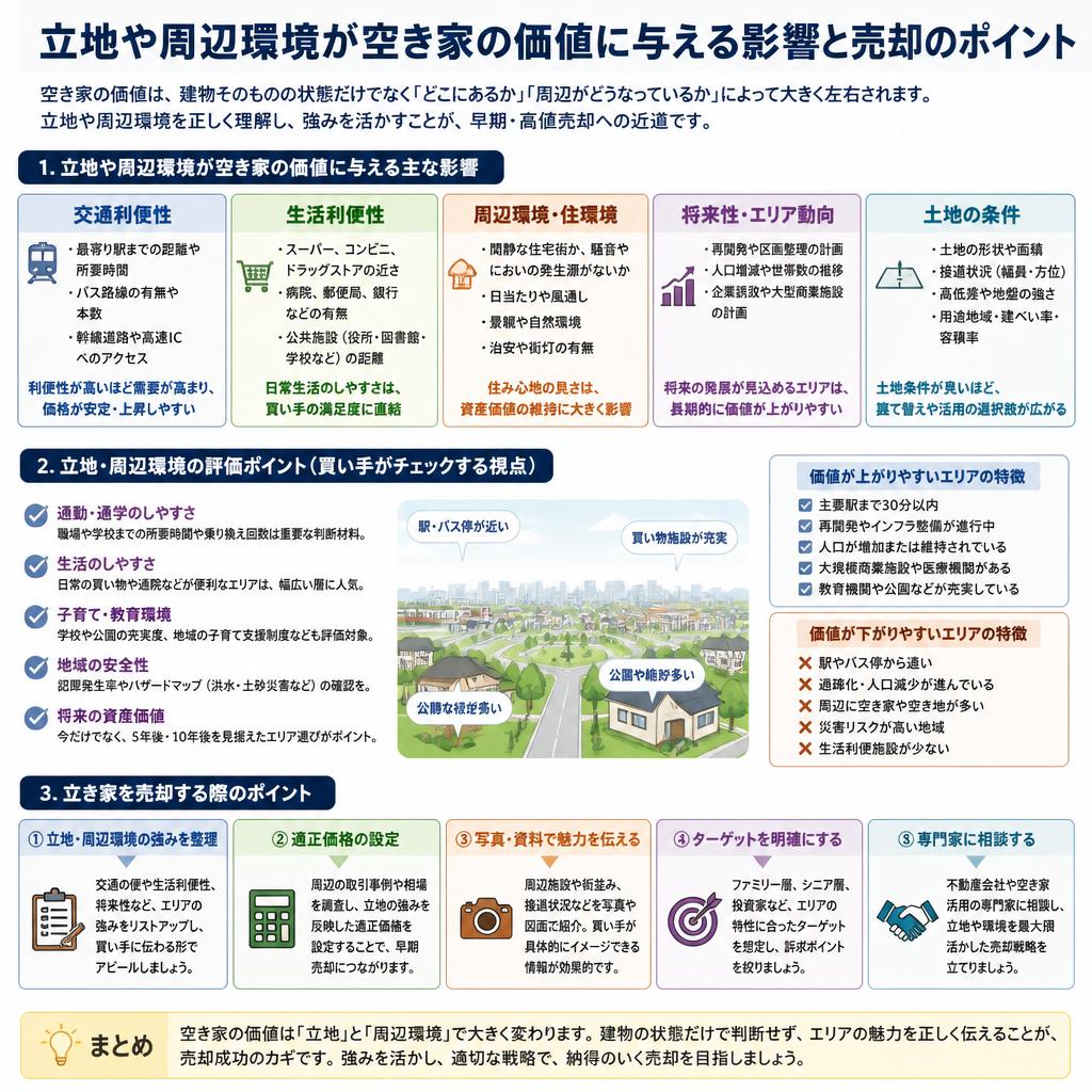 周辺環境と需要の影響