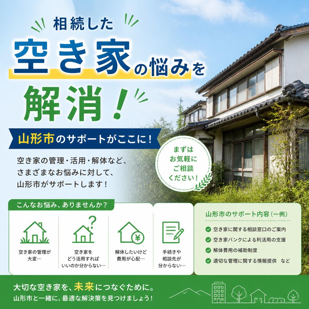 相続した空き家の悩みを解消！山形市のサポートがここに！
