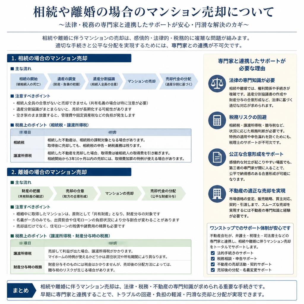 相続や離婚に伴う特殊なケース