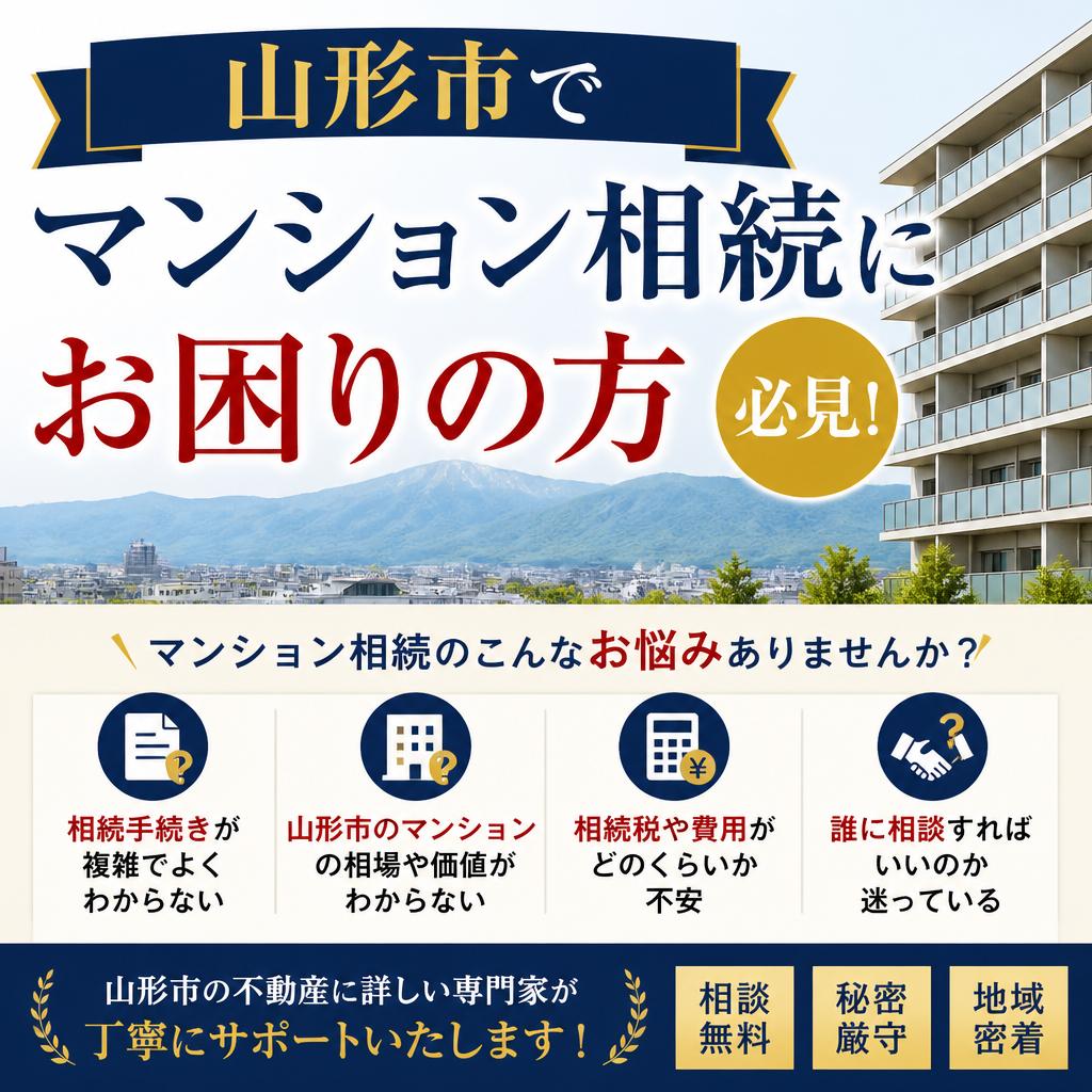 山形市でマンション相続にお困りの方必見！