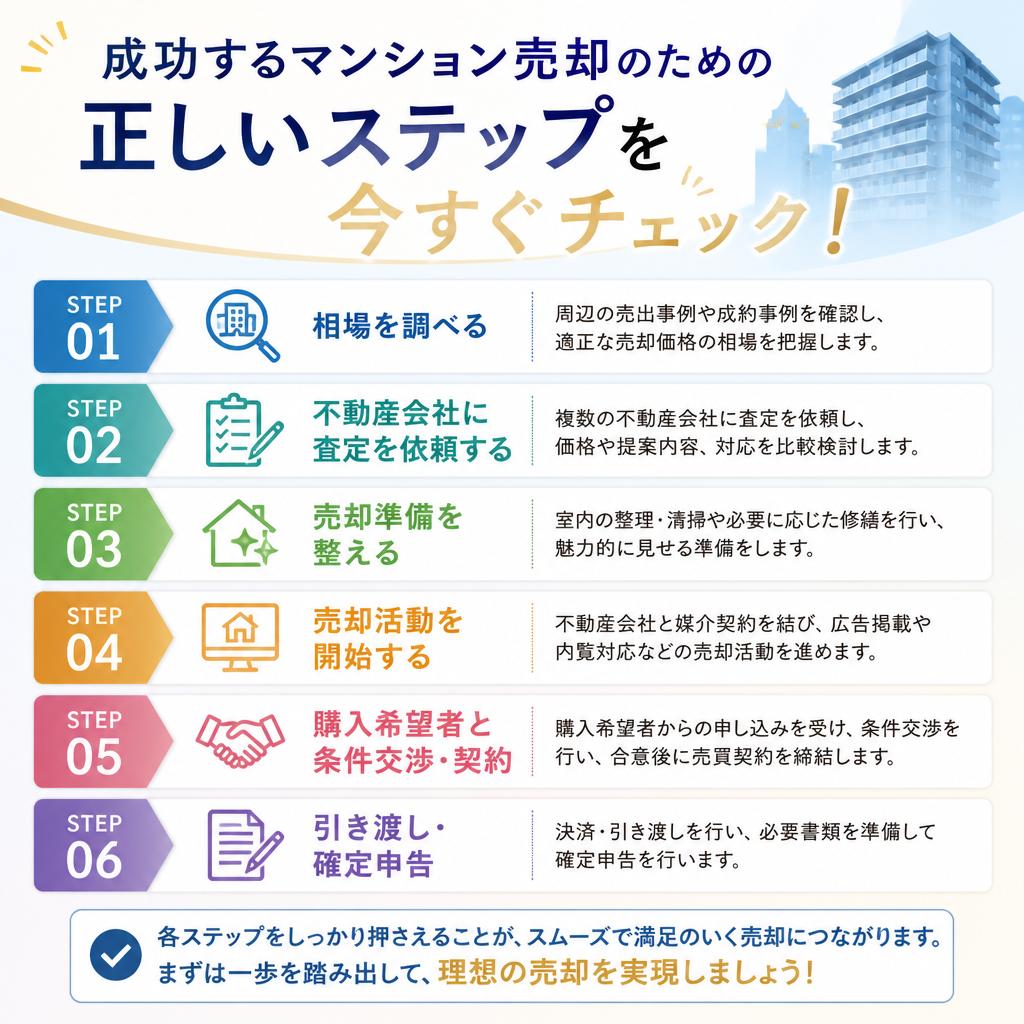 成功するマンション売却のための正しいステップを今すぐチェック！