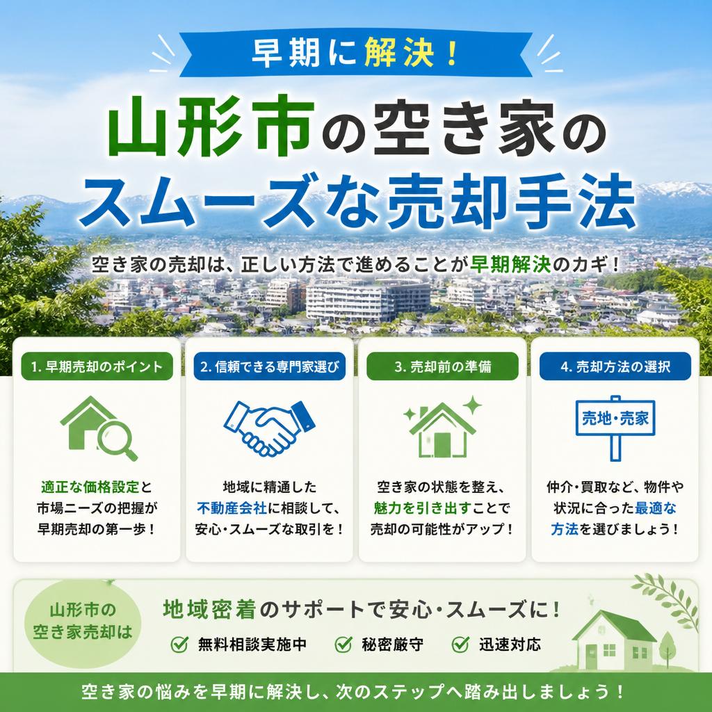早期に解決！山形市の空き家のスムーズな売却手法