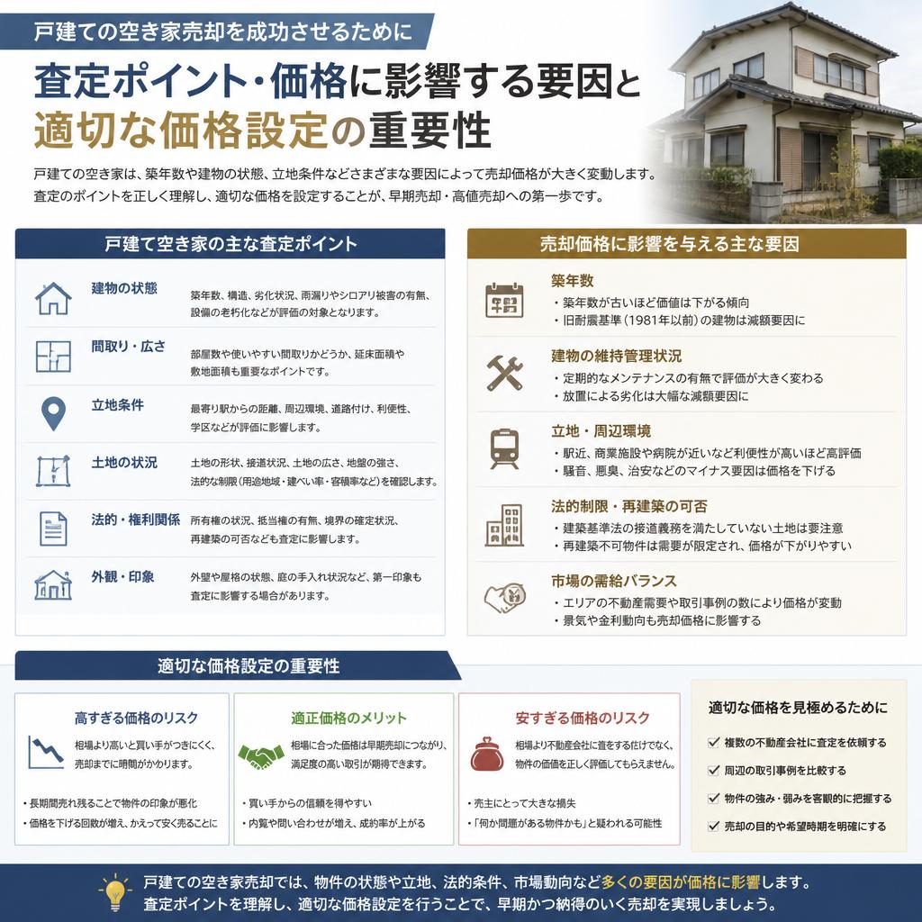 戸建て空き家の売却ポイント