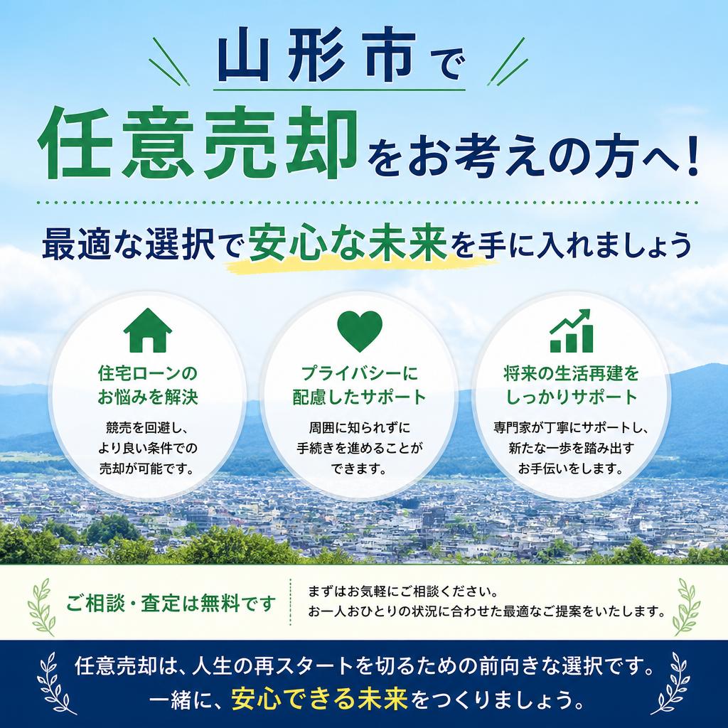 山形市で任意売却をお考えの方へ！最適な選択で安心な未来を手に入れましょう