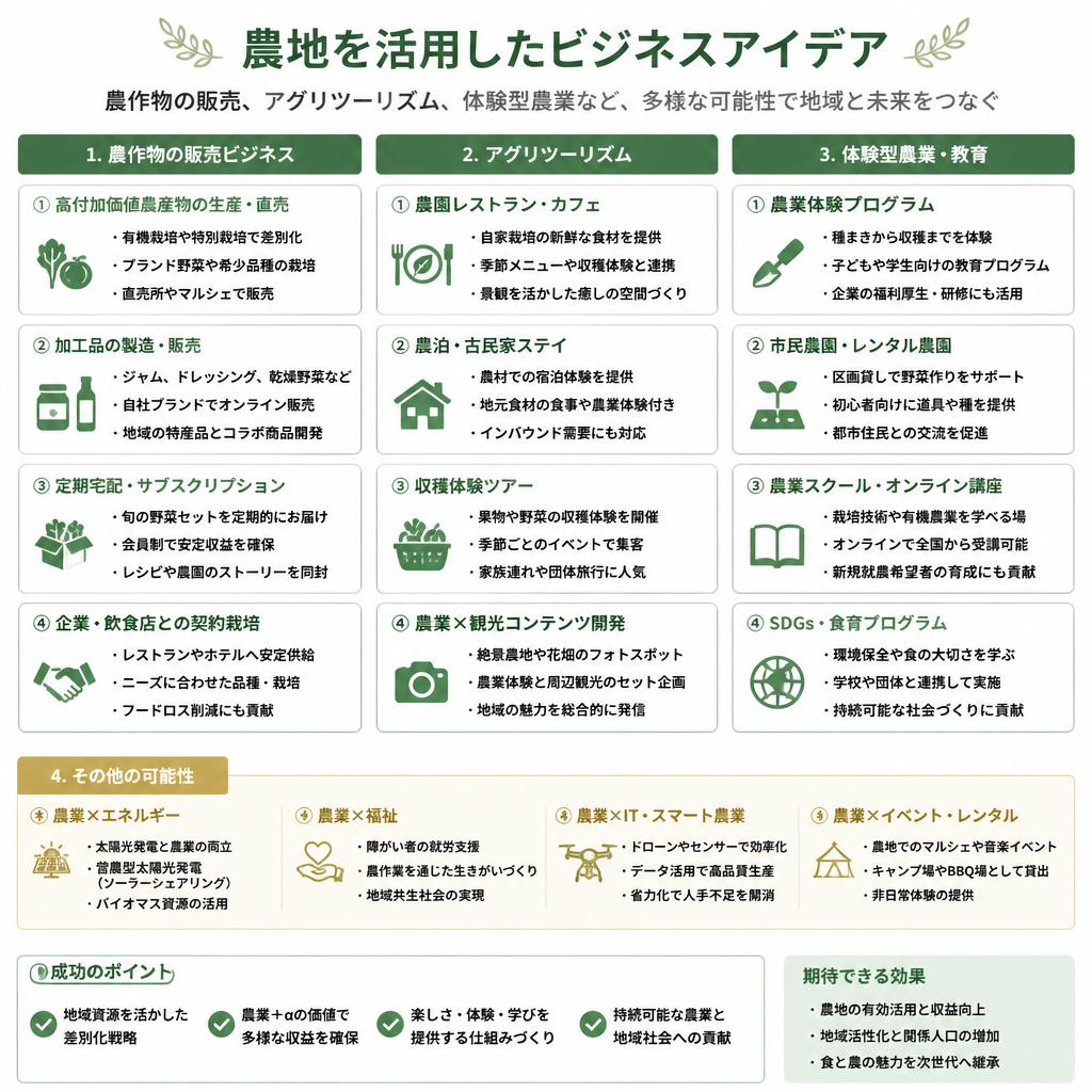 農地を使ったサイドビジネスのアイデア