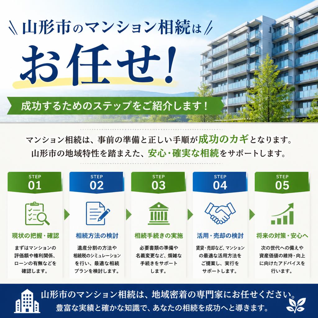 山形市のマンション相続はお任せ！成功するためのステップをご紹介します！