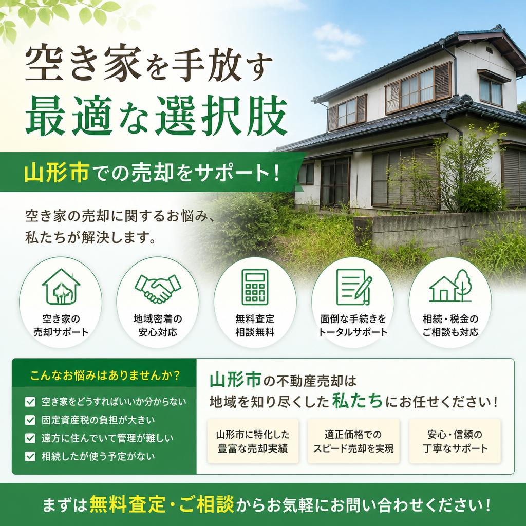 空き家を手放す最適な選択肢、山形市での売却をサポート！