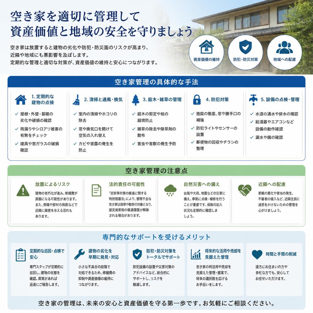 空き家管理の具体的な方法
