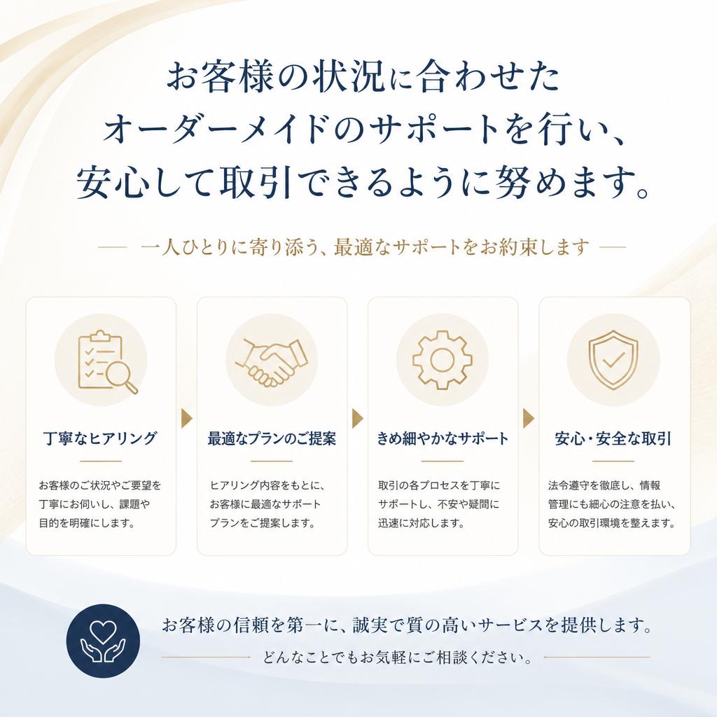 信頼できるパートナーとしてのサポート
