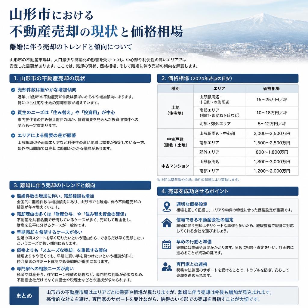 山形市の不動産売却事情