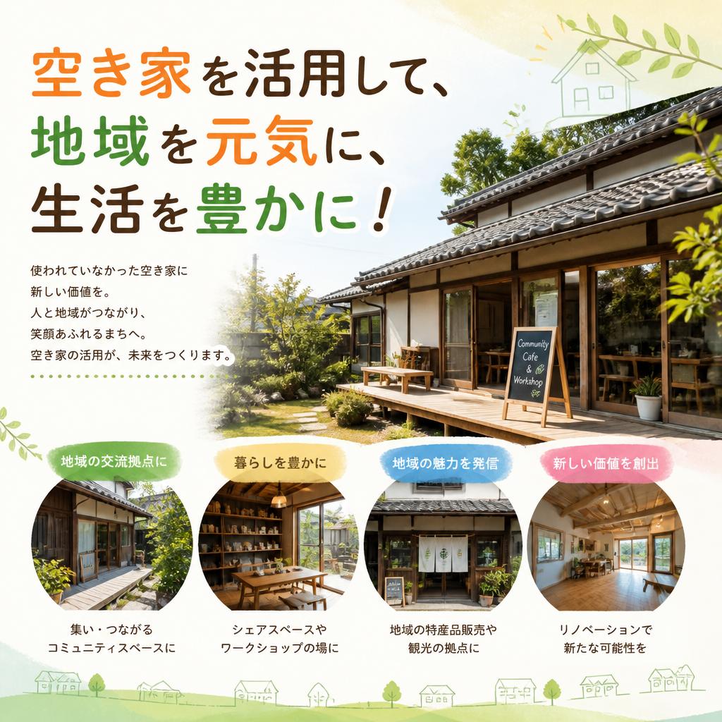 空き家を活用して、地域を元気に、生活を豊かに！