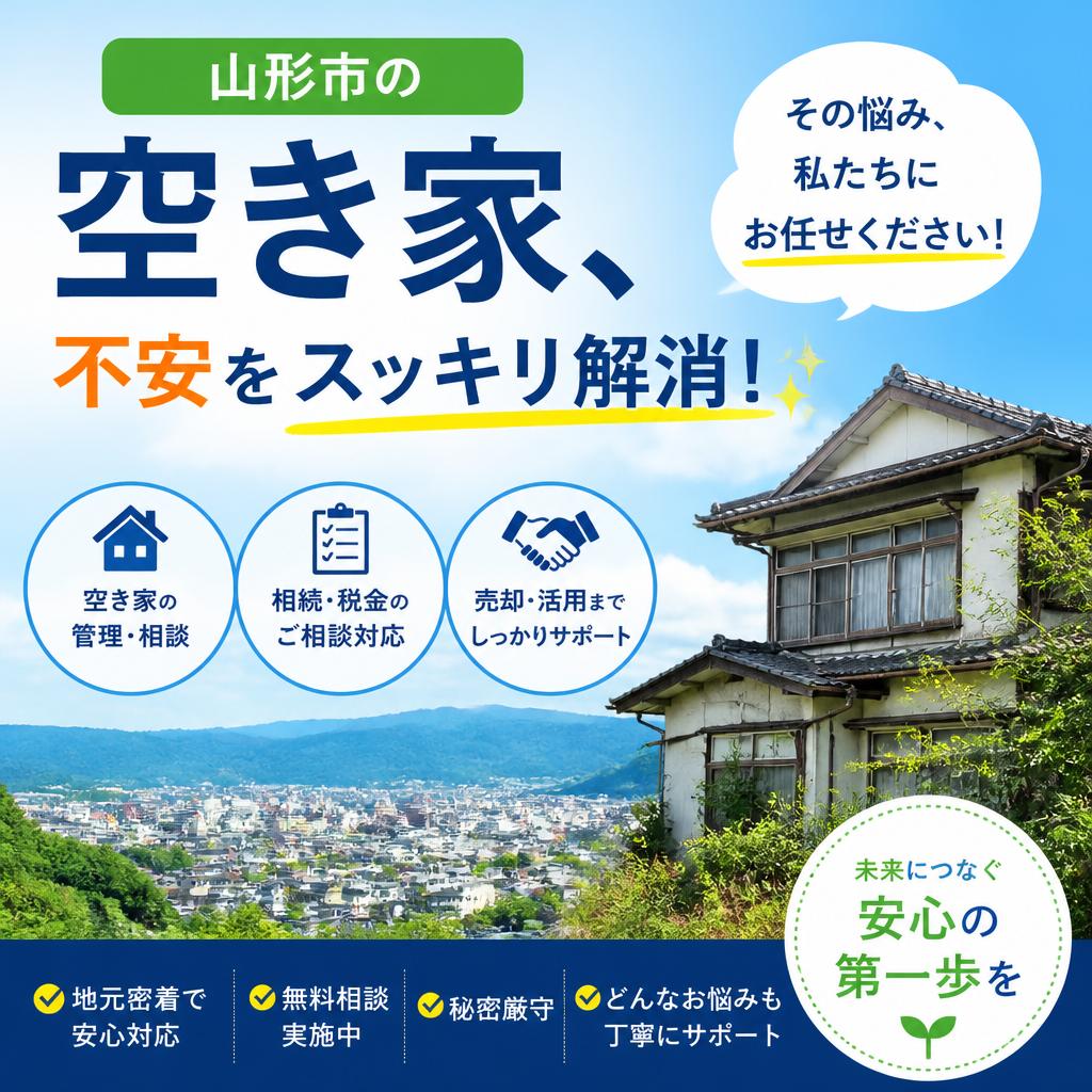 山形市の空き家、不安をスッキリ解消！