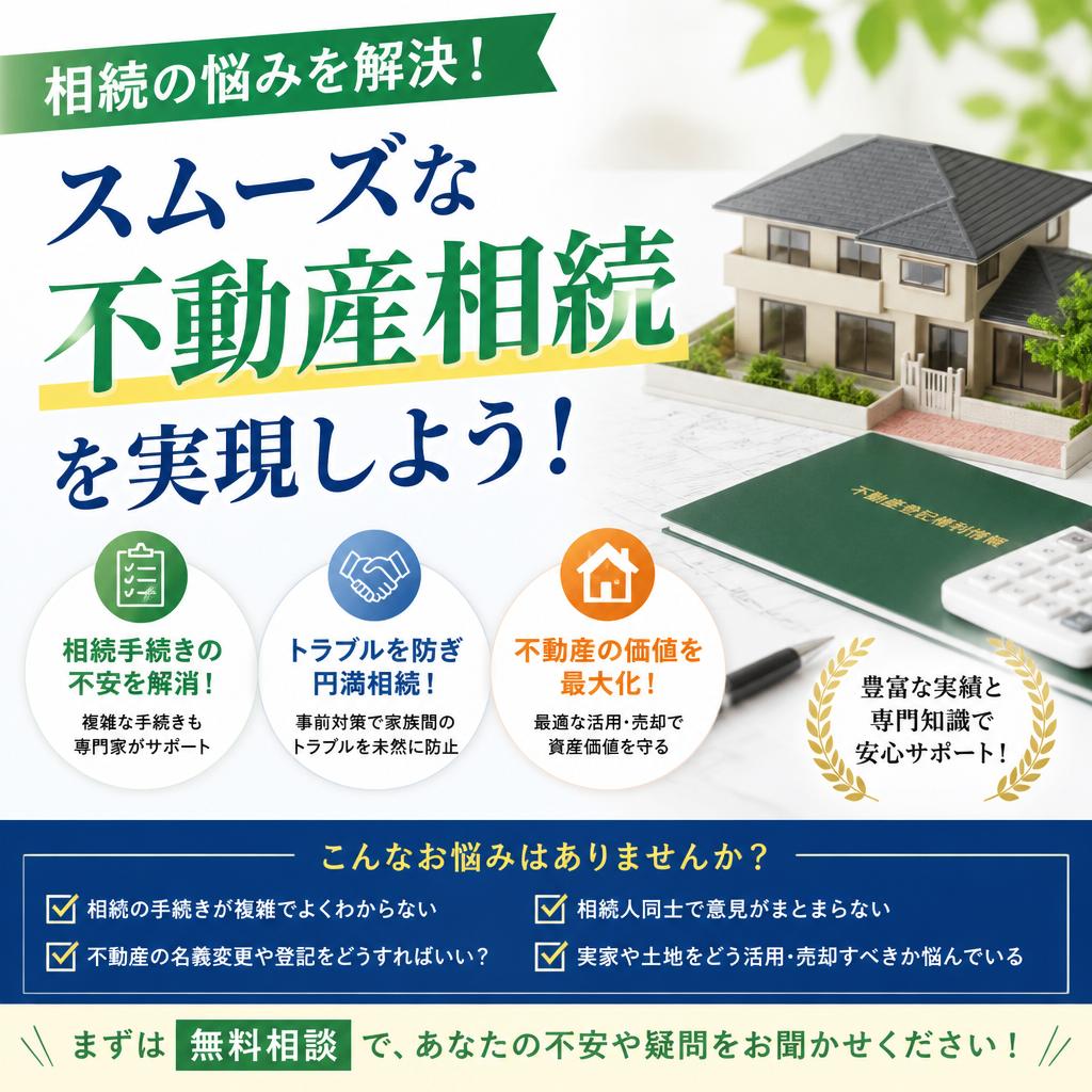 相続の悩みを解決！スムーズな不動産相続を実現しよう！