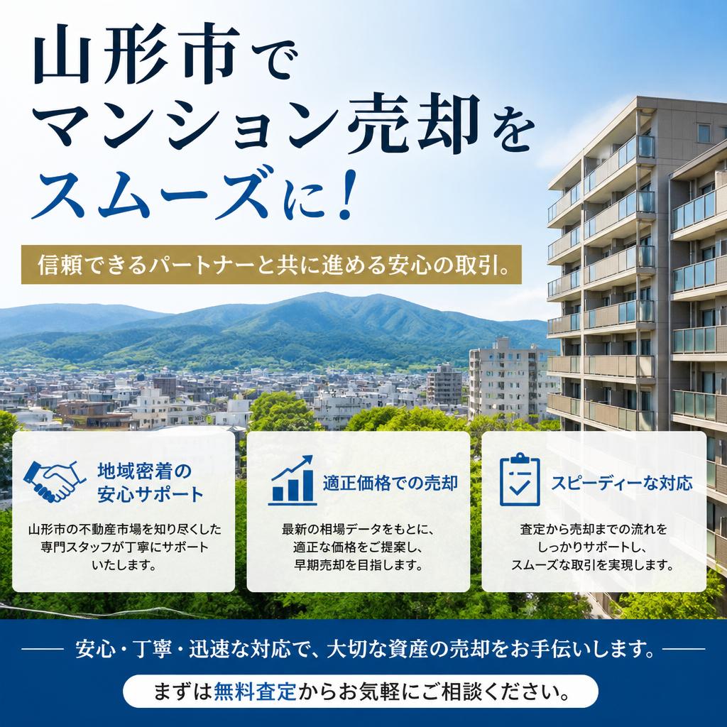 山形市でマンション売却をスムーズに！信頼できるパートナーと共に進める安心の取引。