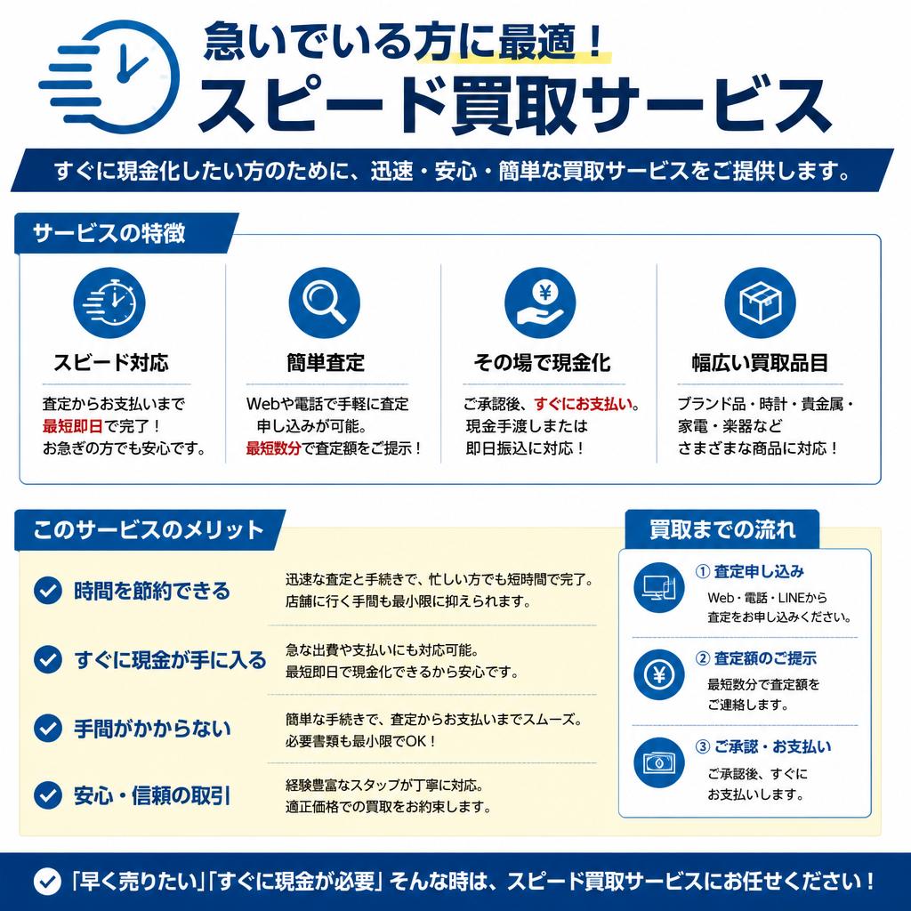 5. 迅速な買取サービスのご紹介