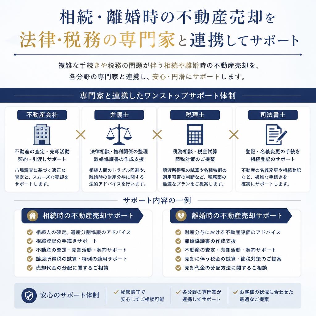5. 相続や離婚に伴う売却サポート