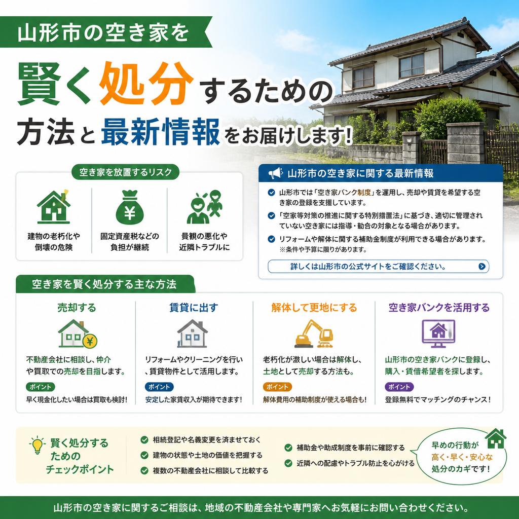山形市の空き家を賢く処分するための方法と最新情報をお届けします！