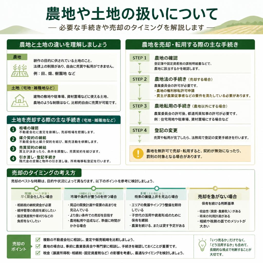 農地・土地の売却方法