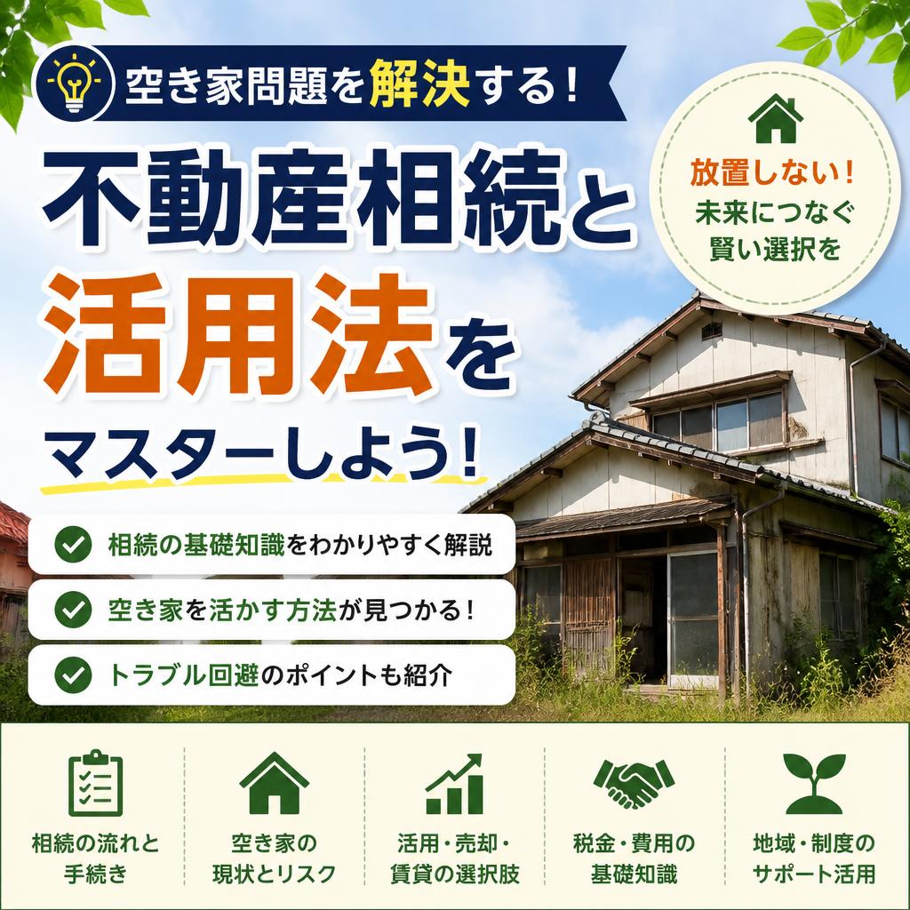 空き家問題を解決する！不動産相続と活用法をマスターしよう！