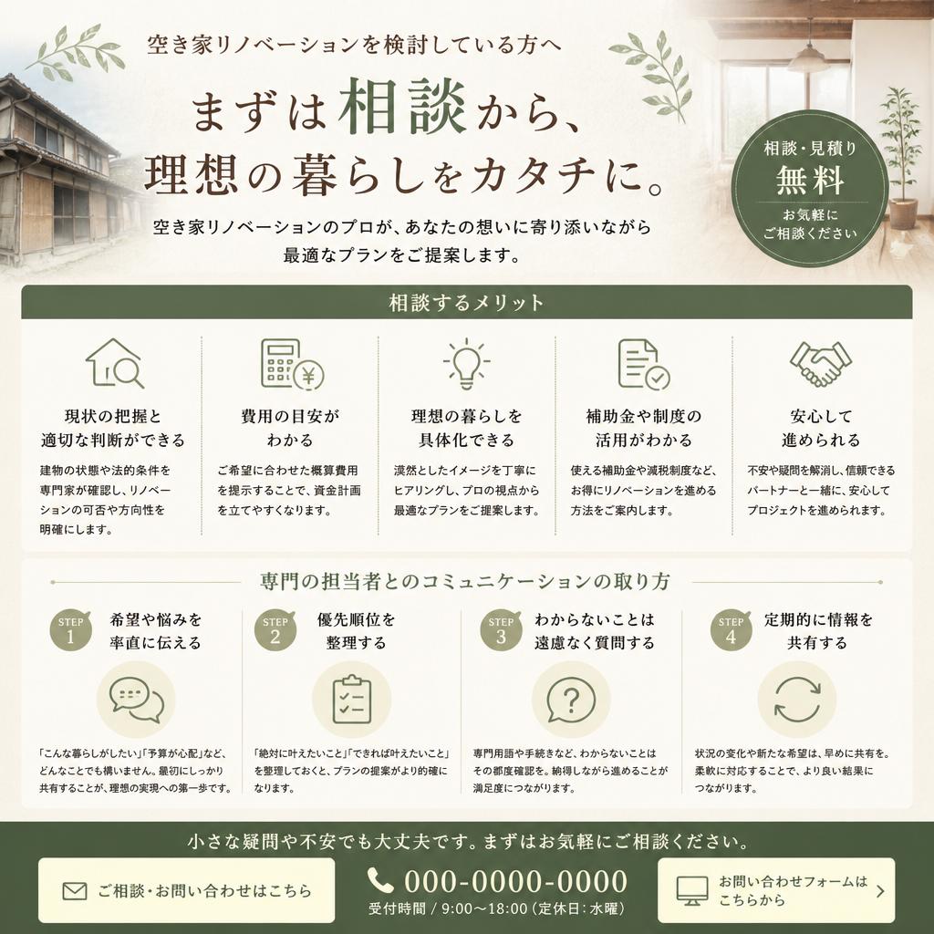 まずはお気軽に相談を！