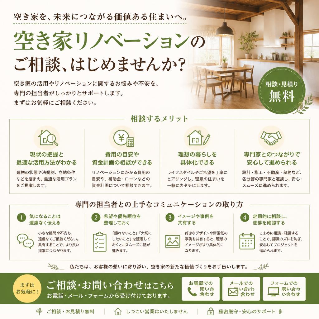 まずはお気軽に相談を！