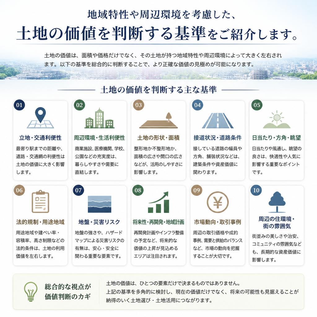 土地の価値を見極めるために
