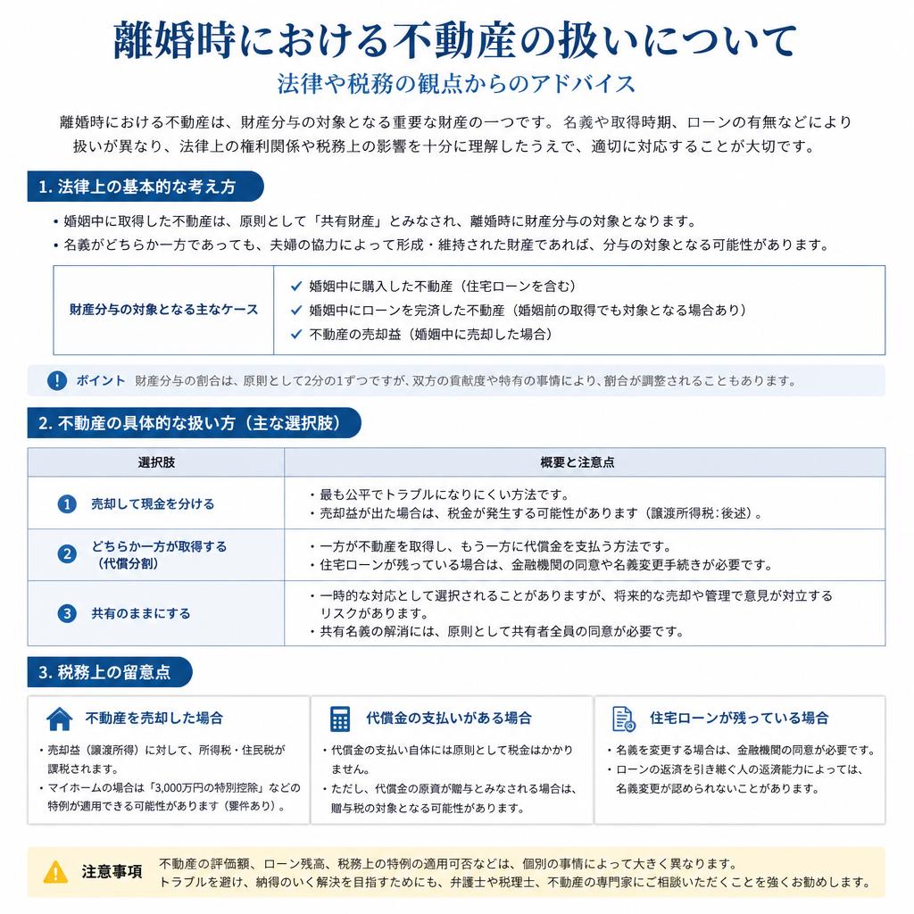 2. 離婚に伴う不動産売却の注意点
