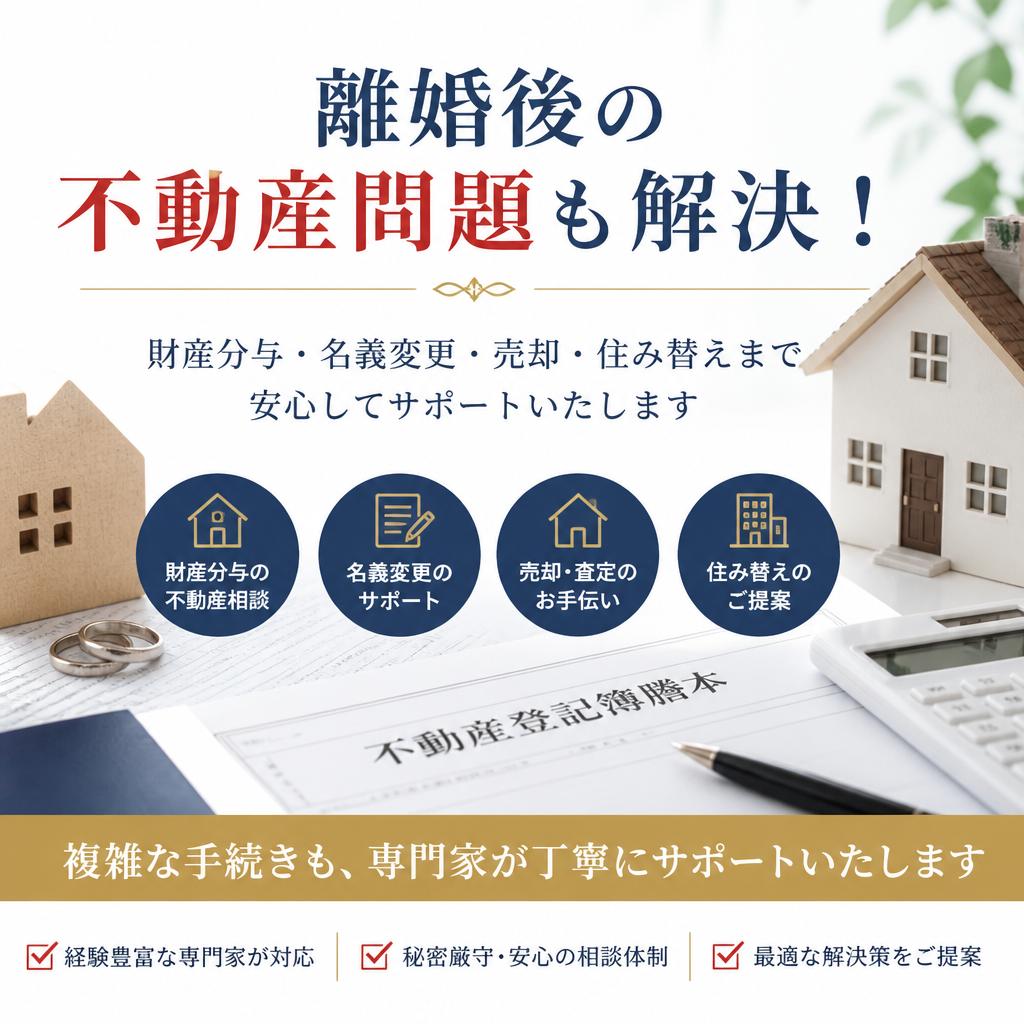 離婚後の不動産問題も解決！