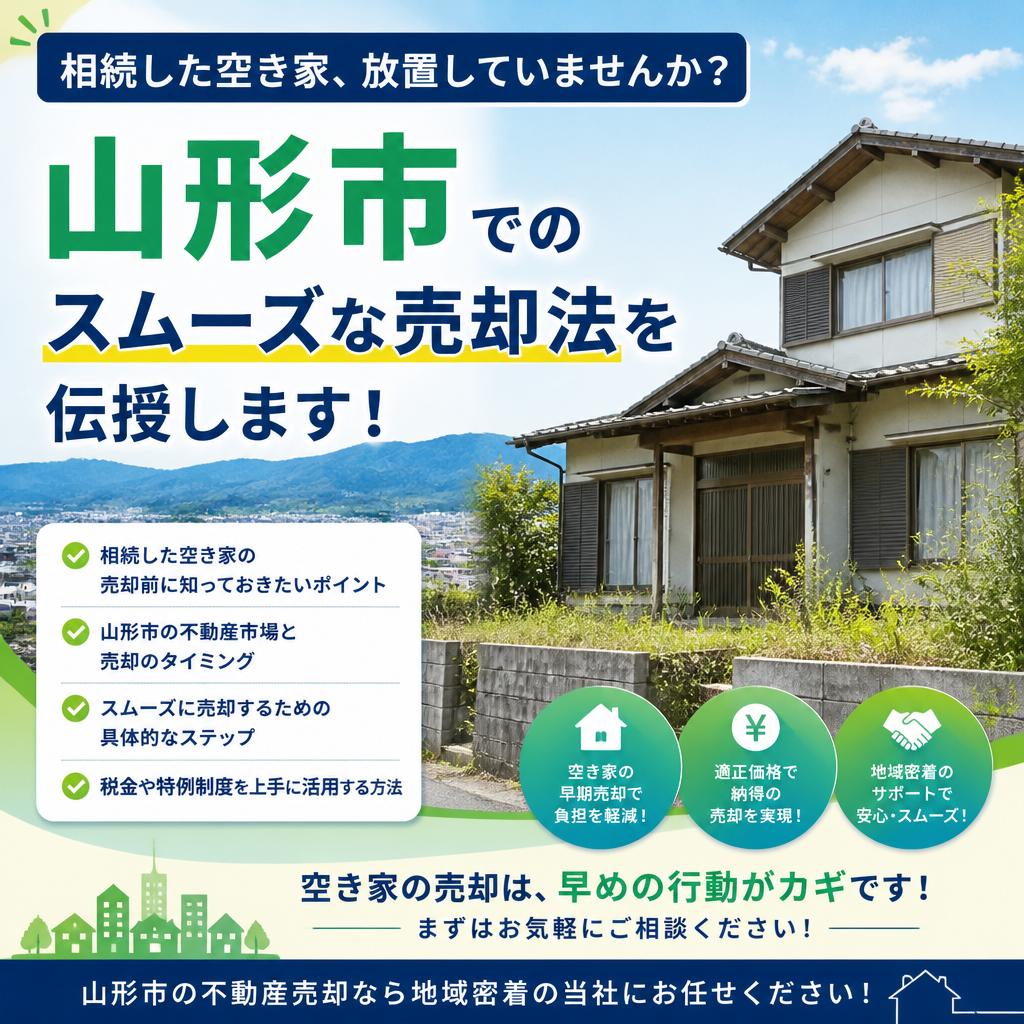 相続した空き家、放置していませんか？山形市でのスムーズな売却法を伝授します！