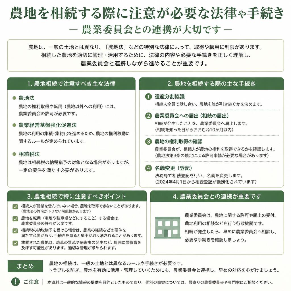 農地を相続した場合の注意点