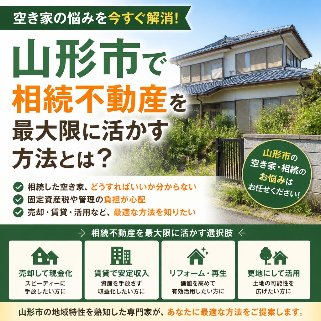 空き家の悩みを今すぐ解消！山形市で相続不動産を最大限に活かす方法とは？