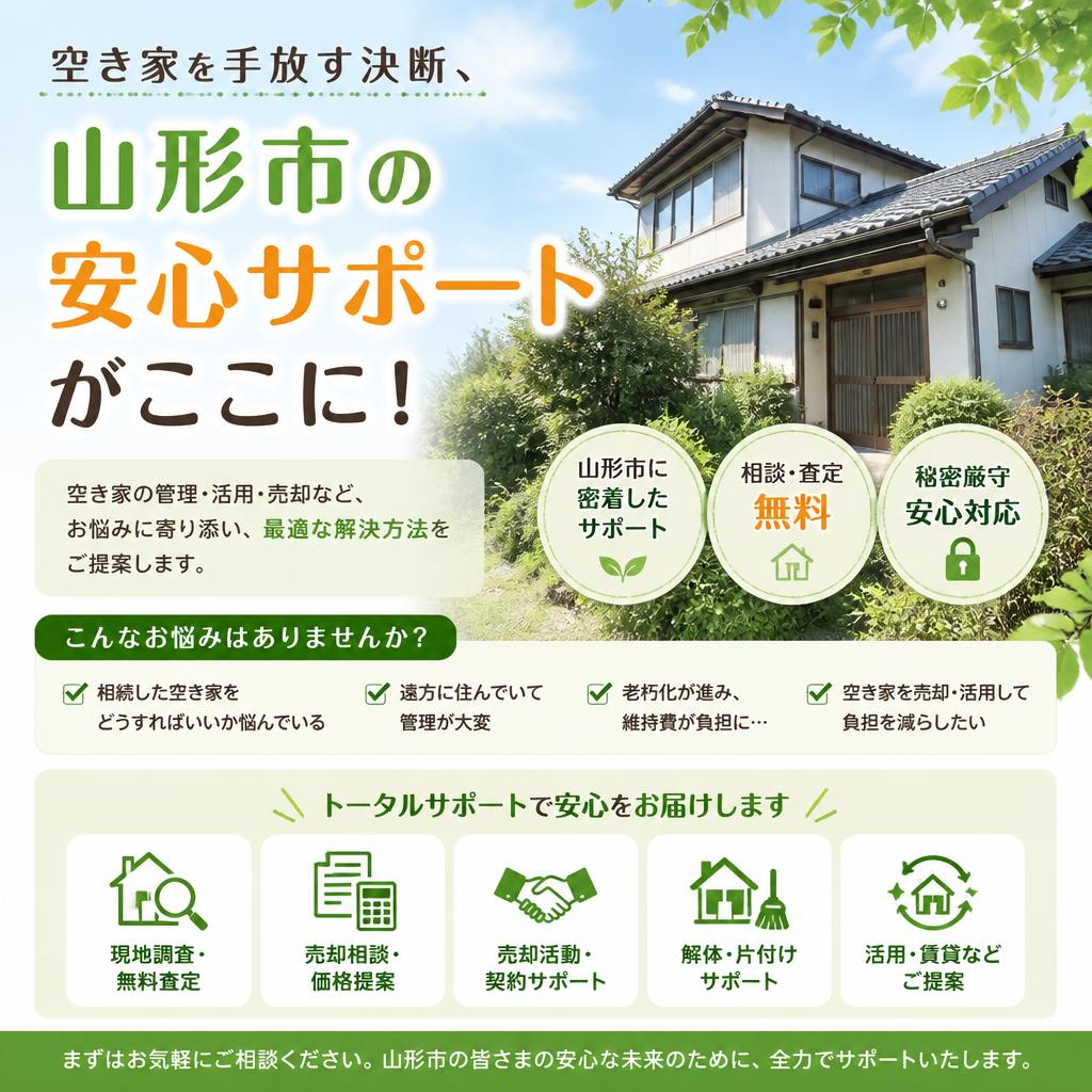 空き家を手放す決断、山形市の安心サポートがここに！