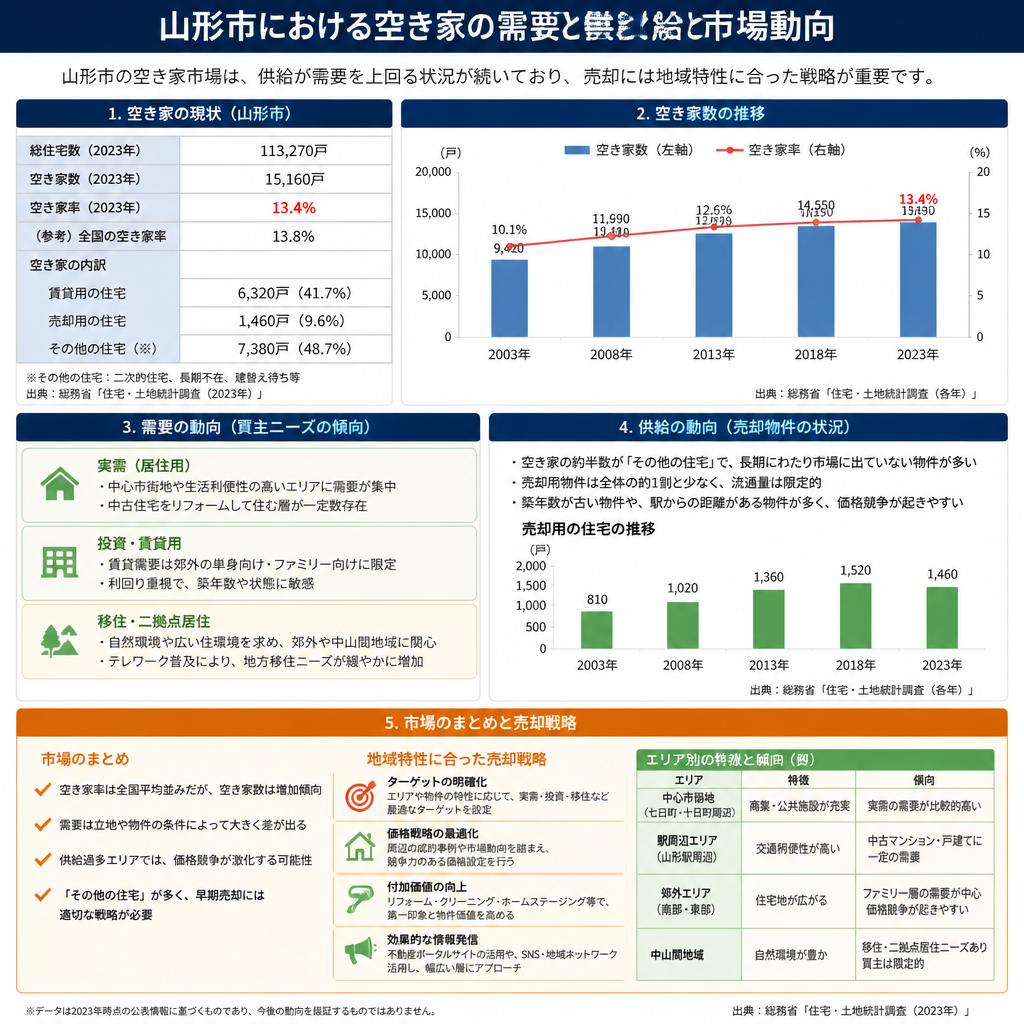 山形市の空き家市場について
